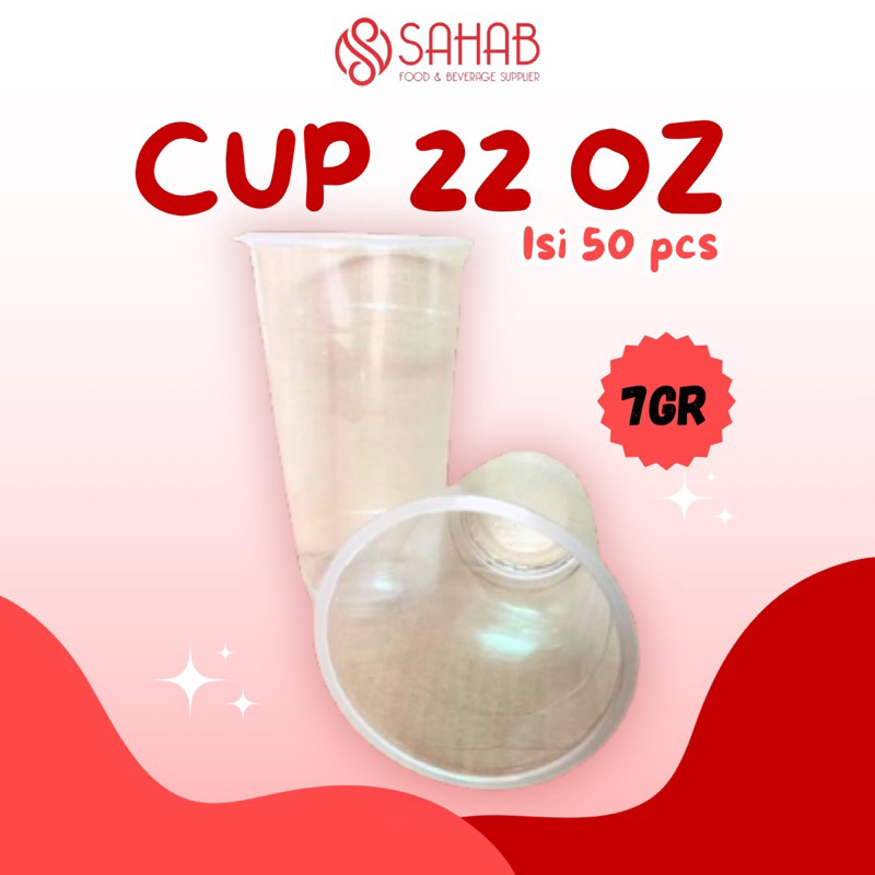 Cup 22oz 7gr Premier / Cup plastik 22oz 50pcs Premier/ Cup 22oz standar