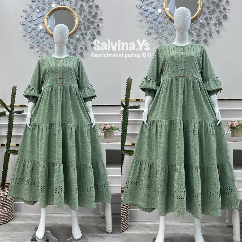 GAMIS SALVINA YS katun bordir HELEINA (furing)