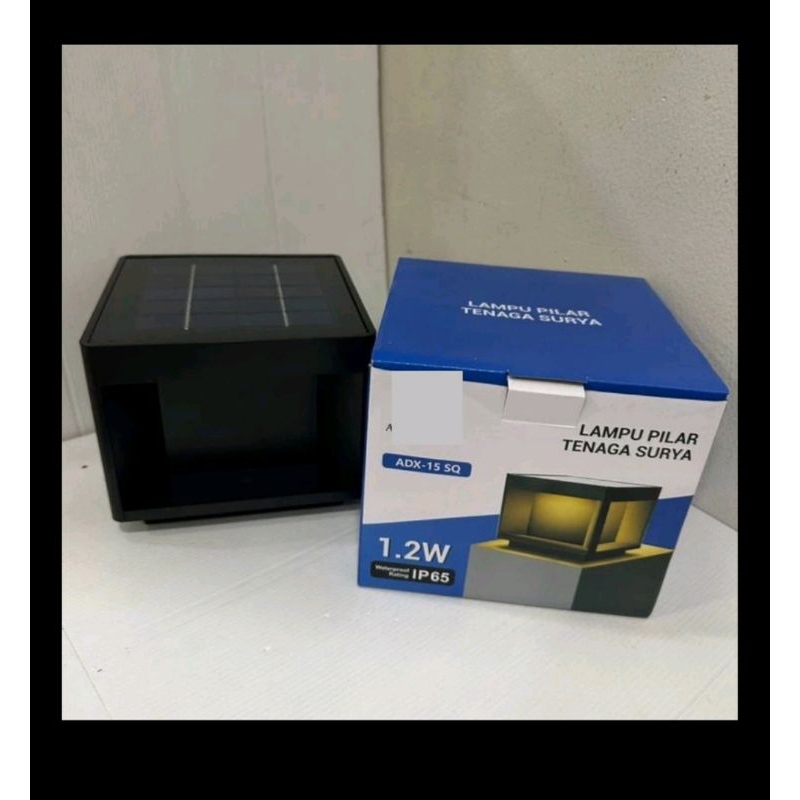 LAMPU PAGAR PILAR DUDUK SOLAR SEL PANEL SURYA GARDEN LAMP TAMAN DINDING WALL LAMP DUDUK
