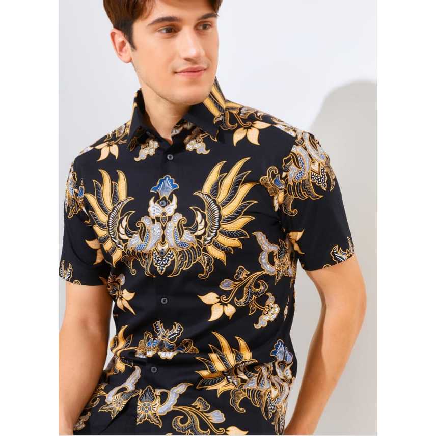 KEMEJA BATIK ALISAN LENGAN PENDEK SLIM FIT