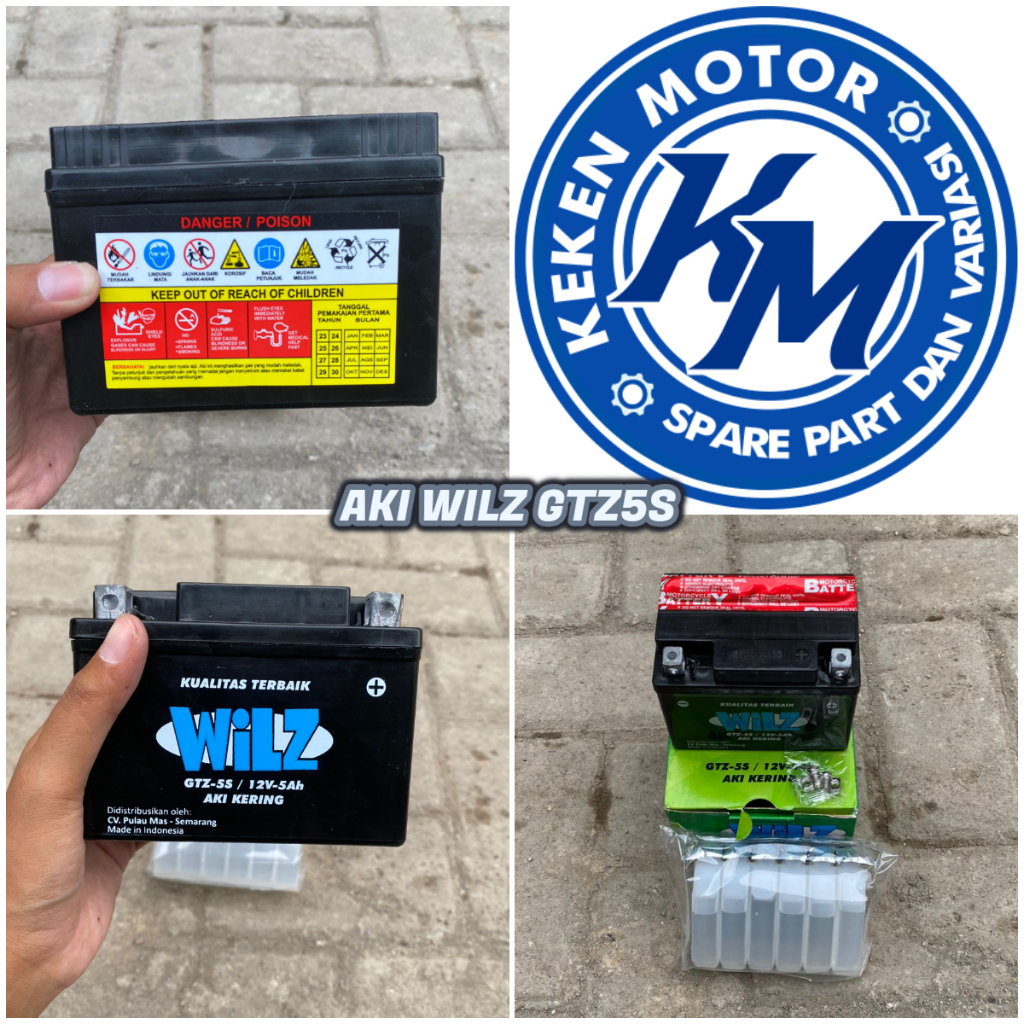 AKI MOTOR KERING WILWOOD GTZ5S GTZ5-S 12V 5AH | AKI BEAT AKI KARISMA AKI VARIO MURAH AKI MURAH BEBEK