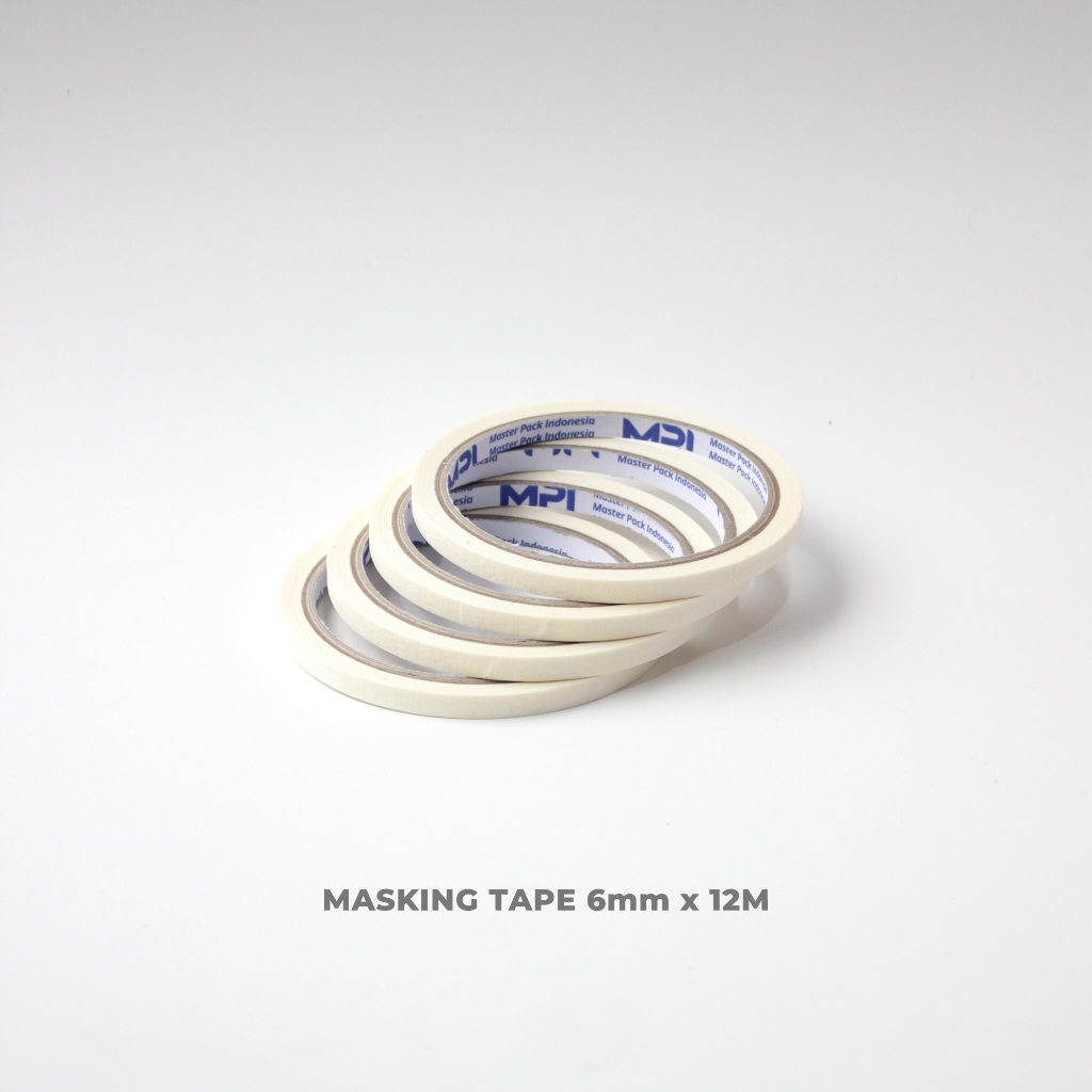 

MASKING TAPE 6 MM MPI- LAKBAN KERTAS 6 MM MASTER PACK INDONESIA