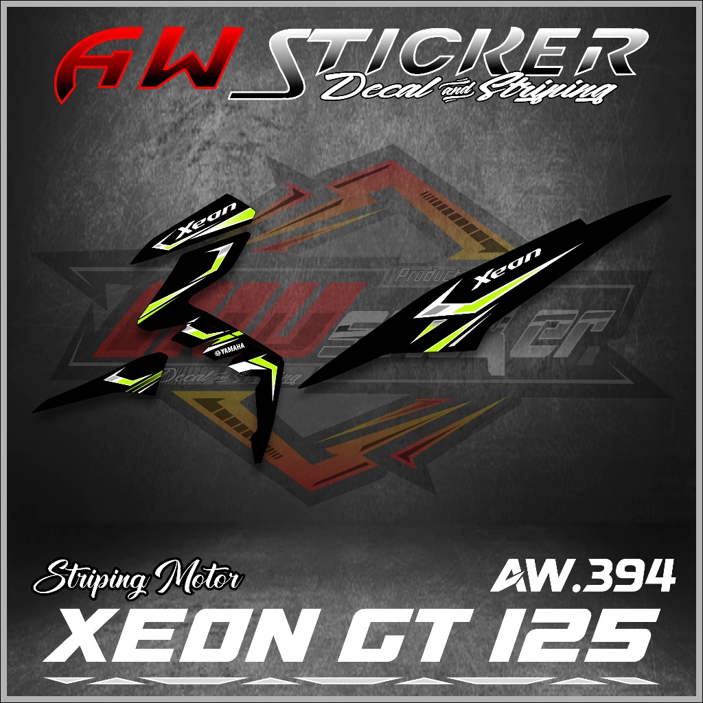 Striping Xeon GT 125 Sticker Stiker Motor Xeon GT 125 Desain Simple Aw- 394