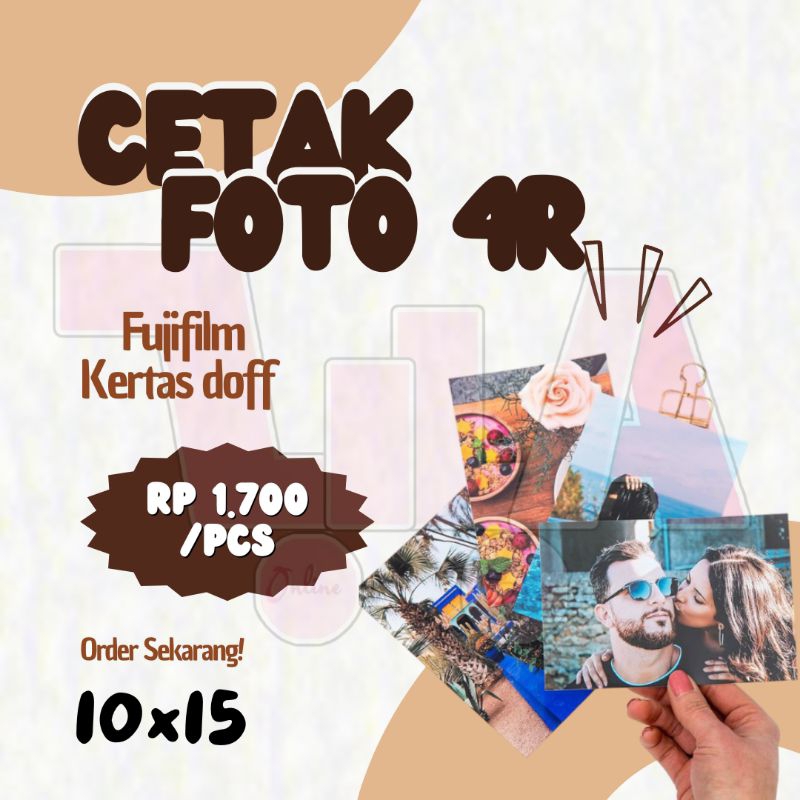 CETAK FOTO 4R ATAU 10X15 KERTAS DOFF FUJI
