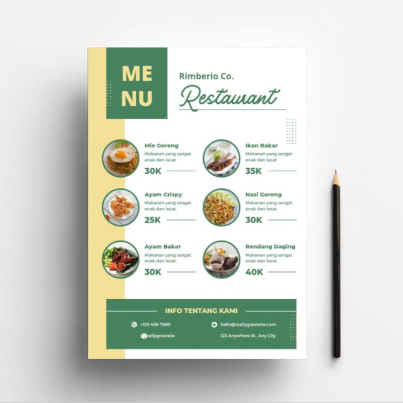 JASA DESAIN MENU MAKANAN/MINUMAN MURAH AESTHETIC KEKINIAN