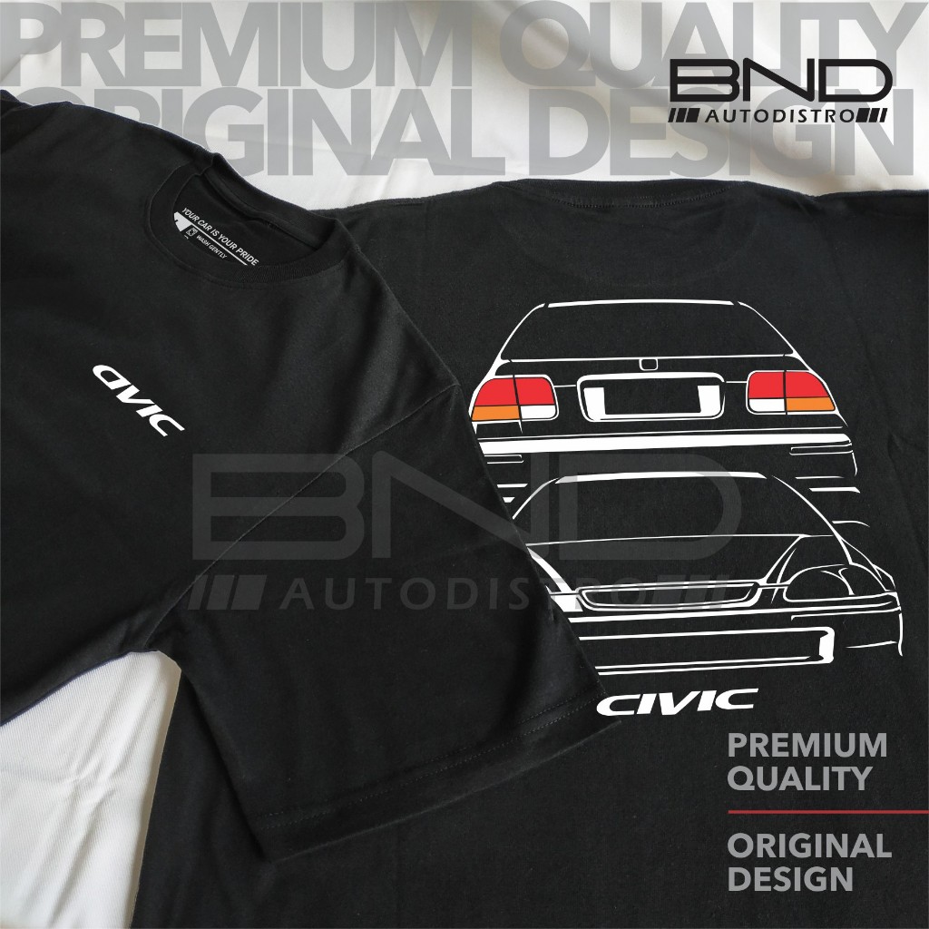 Kaos Honda Civic Ferio F&R - T-Shirt Civic Kaos Civic Kaos Ferio
