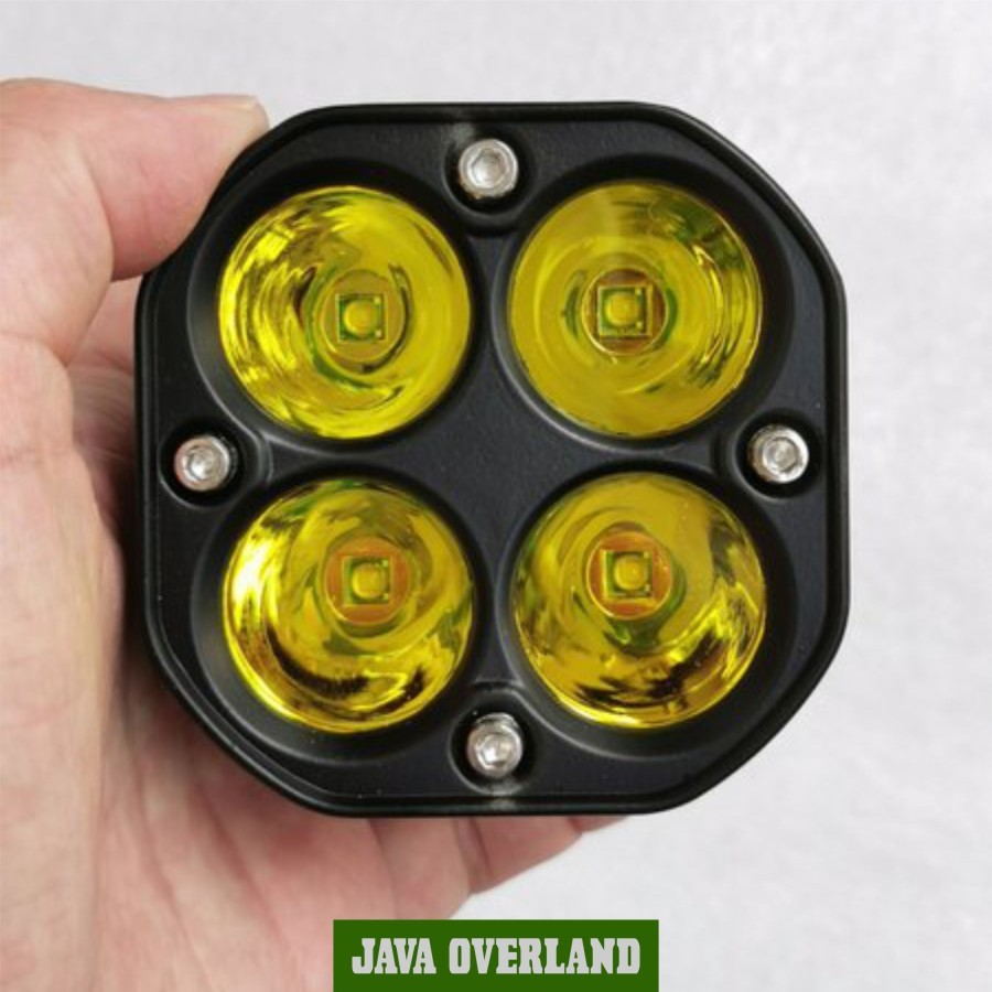 Lampu Sorot Kotak LED Kuning Lampu Tembak Offroad
