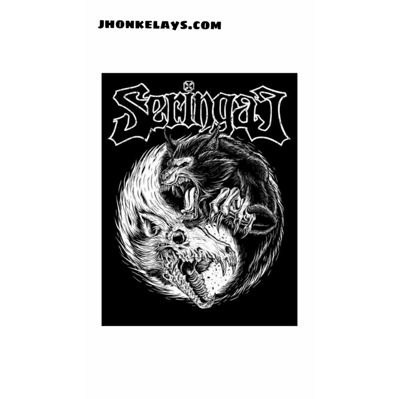 

sticker band metal sringai uk besar dan bahan anti air kualitas oke