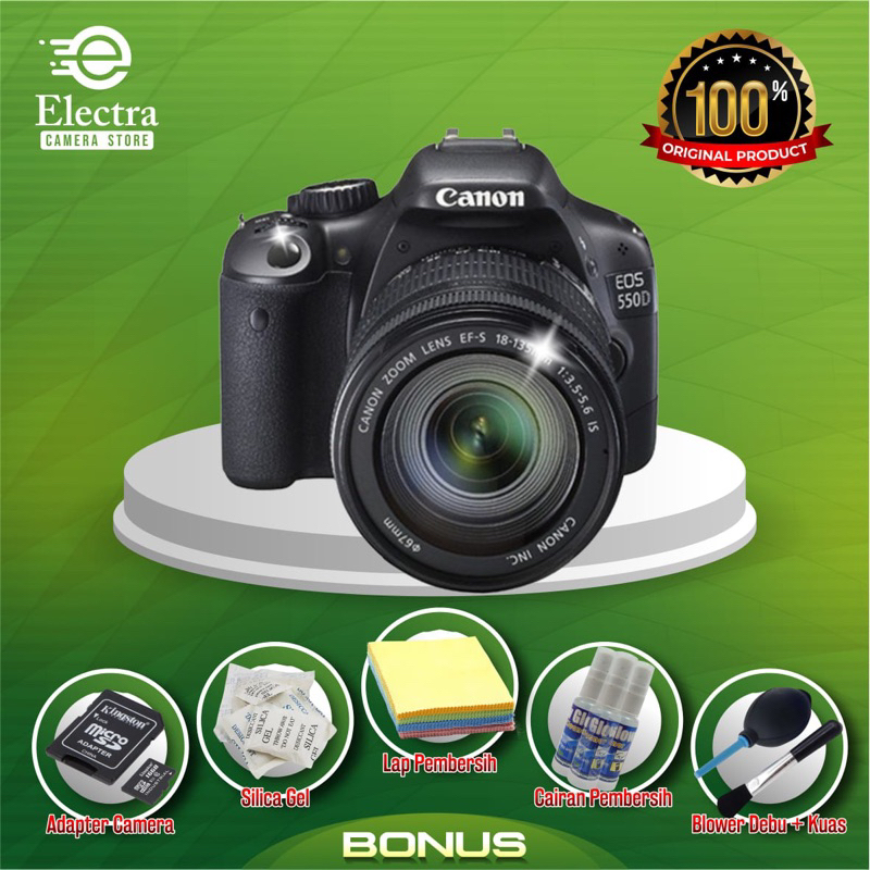 CANON EOS 550D DSLR CANON 550D KIT FULLSET MULUS