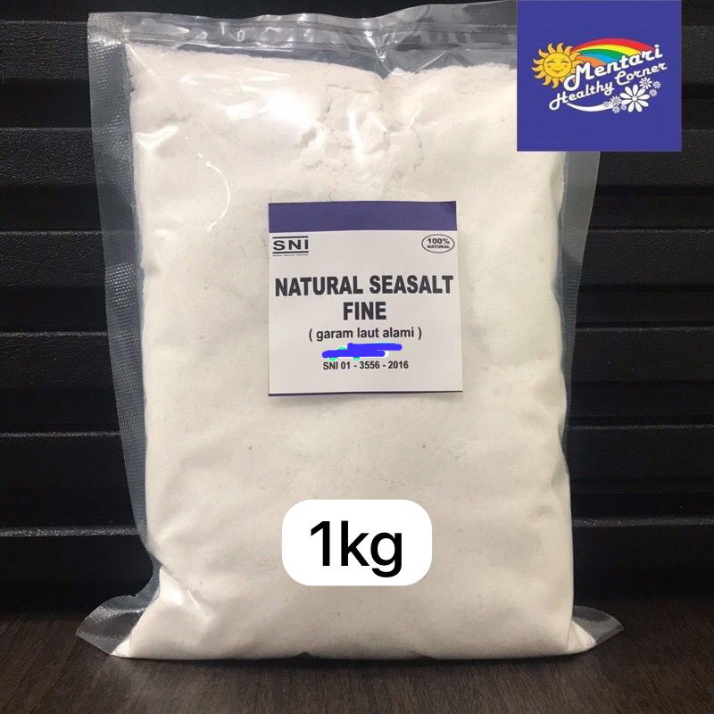 

Natural Sea Salt FINE 1kg / Garam Laut Natural 1kg