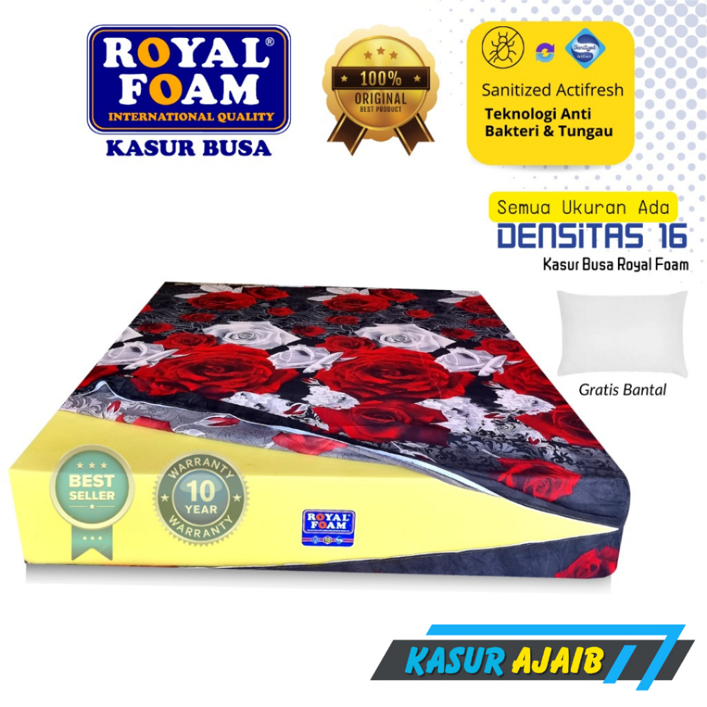 Royal Foam Kasur Busa D16 Semua Ukuran 200x180 200x160 200x150 200x140 200x120 200x100 200x90 200x80