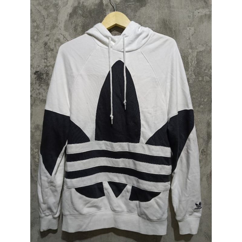 Hoodie Adidas Big logo 3Foil Putih Original Second