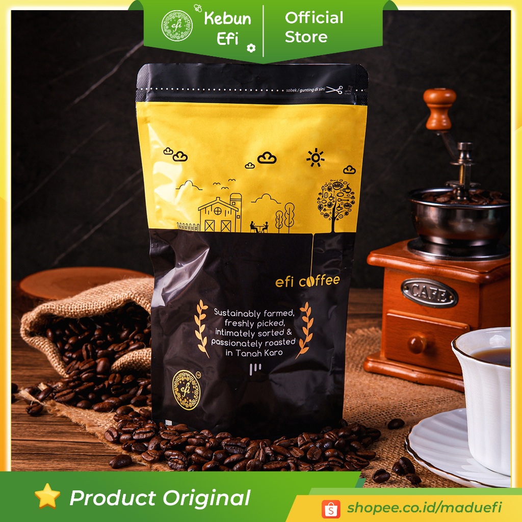 

✅ Efi Coffee 100% Arabica Karo Kacinambun 250g by Kebun Efi