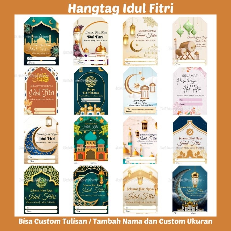 

Hangtag Lebaran Hang Tag Kartu Ucapan Selamat Idul Fitri Eksklusif Mohon maaf lahir batin taqobbalallahu taqobbal ya karim Dekorasi Kemasan Parcel Hampers Bingkisan Hantaran hiasan kotak kue Ramadhan Kareem Bulan Puasa Tebal Label To From Eid Mubarak