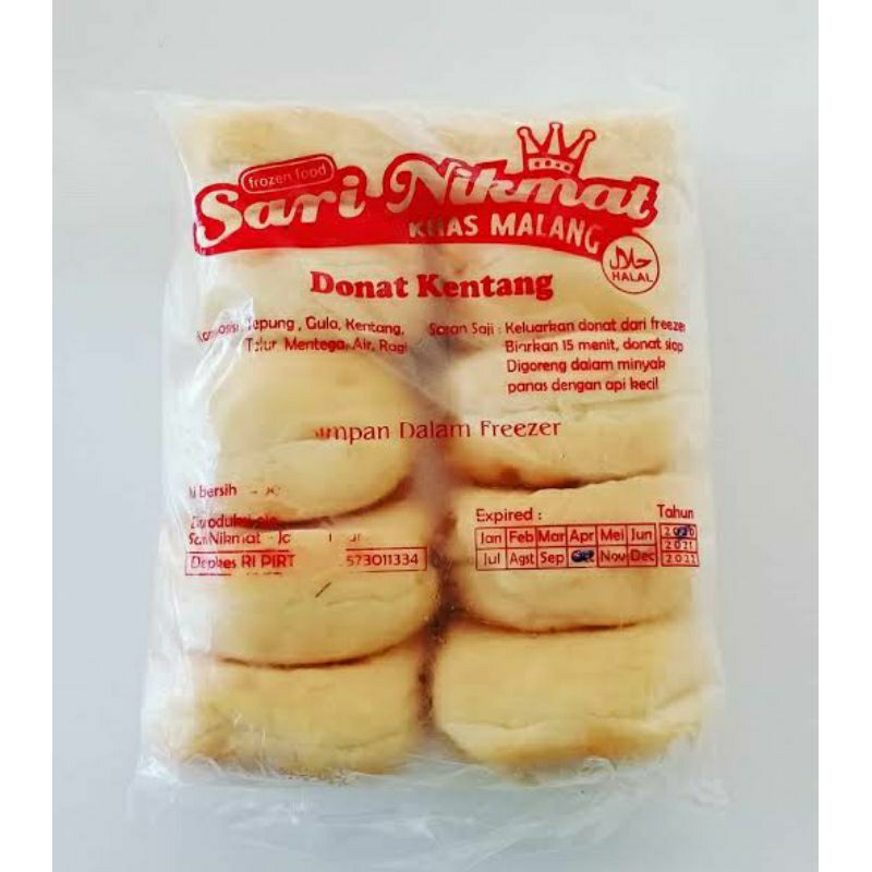 

Sari Nikmat Donat Kentang Ori isi 10 pcs