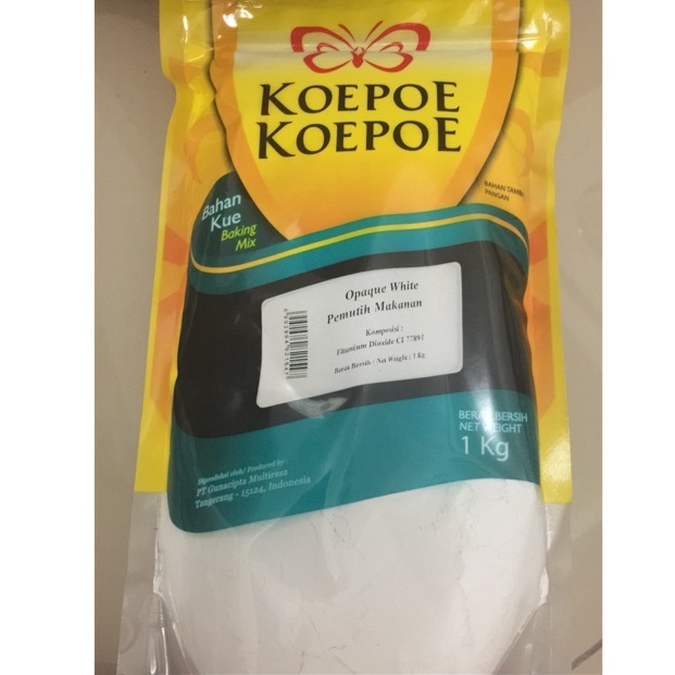 

ijual murah Pewarna Putih Kepe Kepe paque White Pemutih Makanan 1 kg MLH