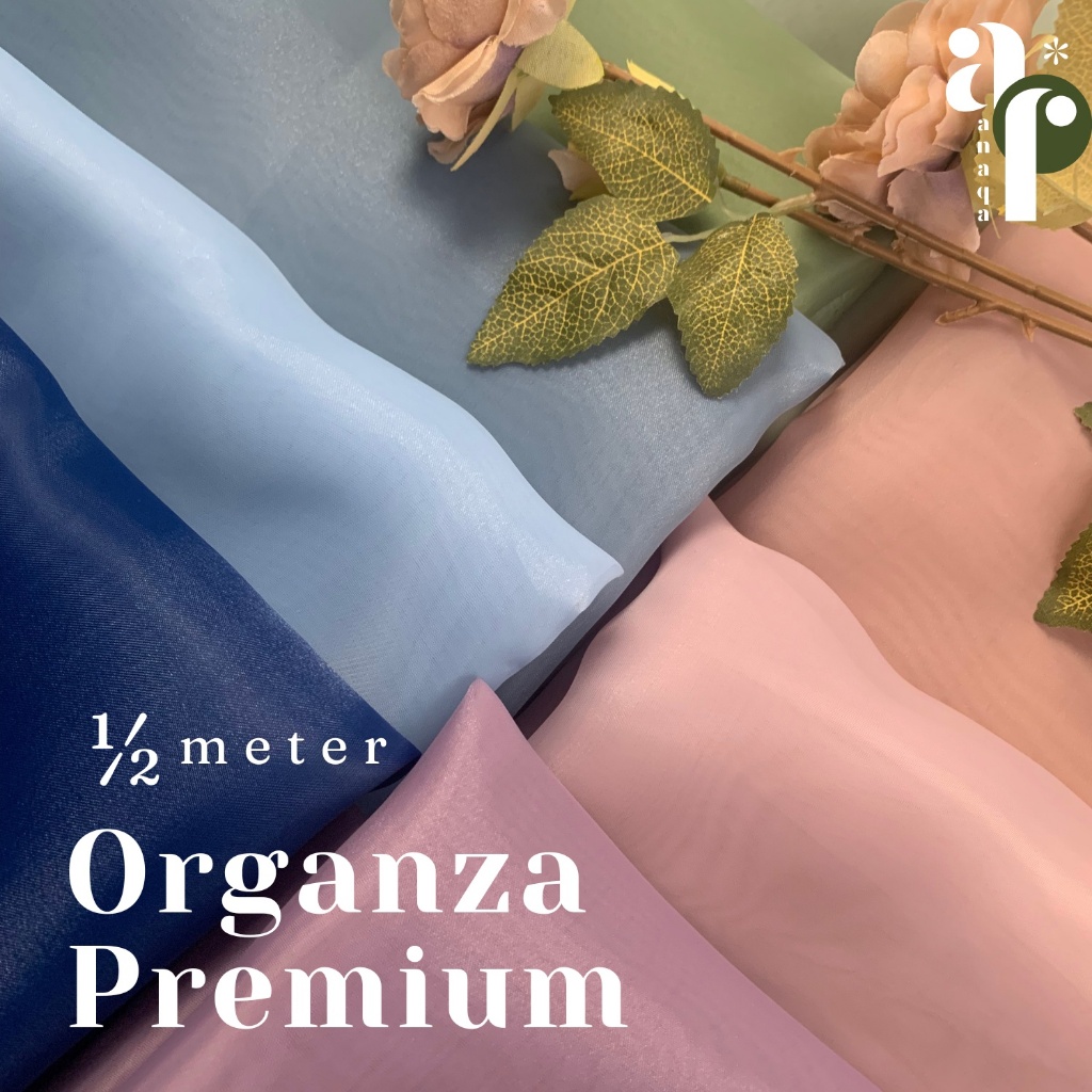 ½ Meter Kain Organza PREMIUM // Organza Polos // Organza Silk Premium Quality