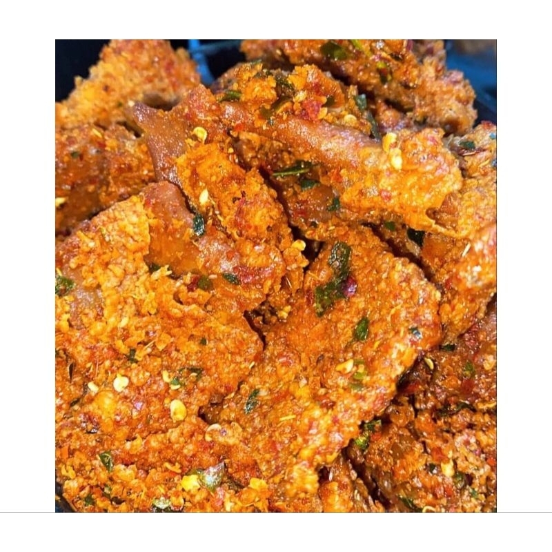 

KULIT CRISPY PEDAS DAUN JERUK by Eat.U / Kemasan 250gr