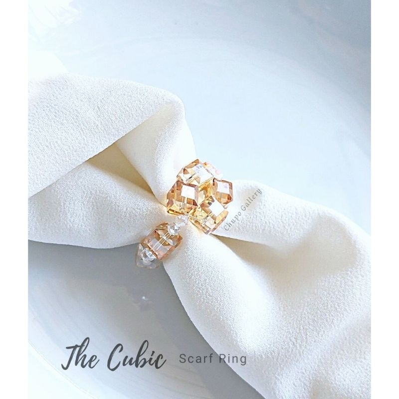 TheCUBIC ring hijab kolongan jilbab kristal mewah elegan