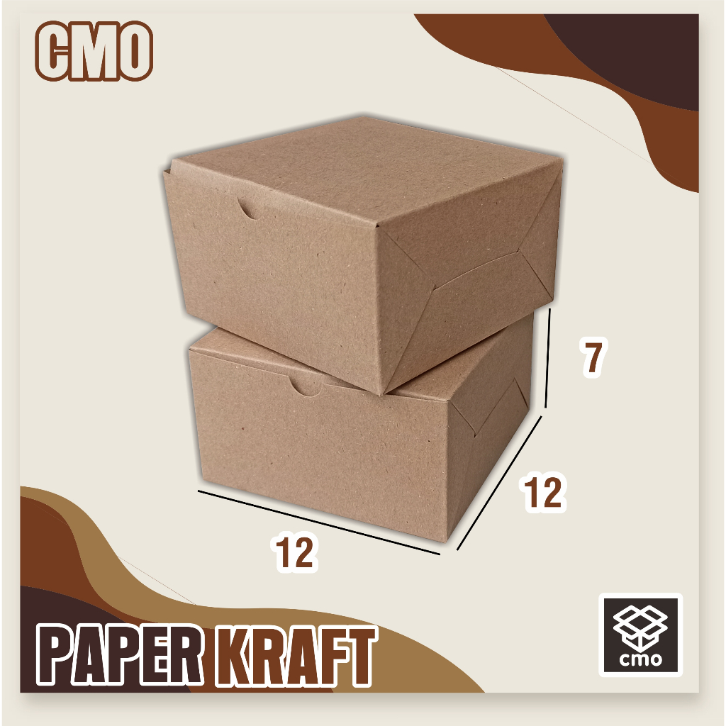 

Paper lunch box 12x12x7 cm | laminasi Bagian dalam | box food | Craft eco | Box Makanan | Box takoyaki | box dimsum