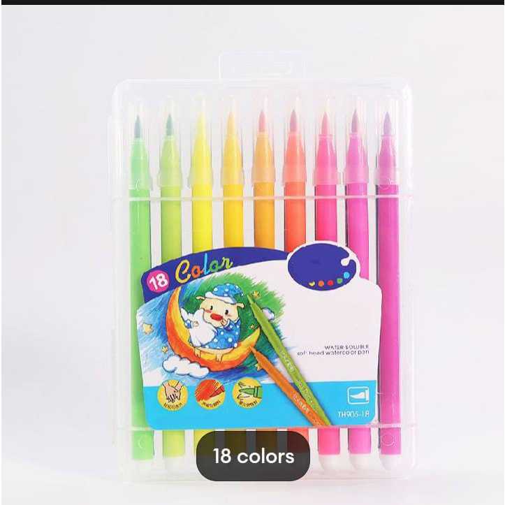

brush water color pen spidol anak pensil warna 16pen 16warna