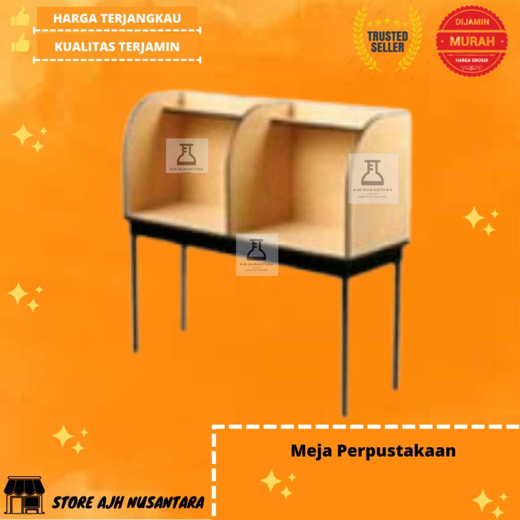 Meja Perpustakaan Simple 2 orang