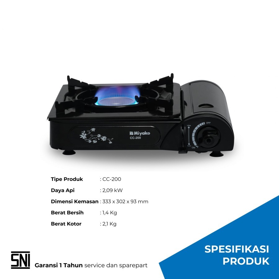 Miyako Kompor Portable CC-200 - Ideal untuk Outdoor dan Camping