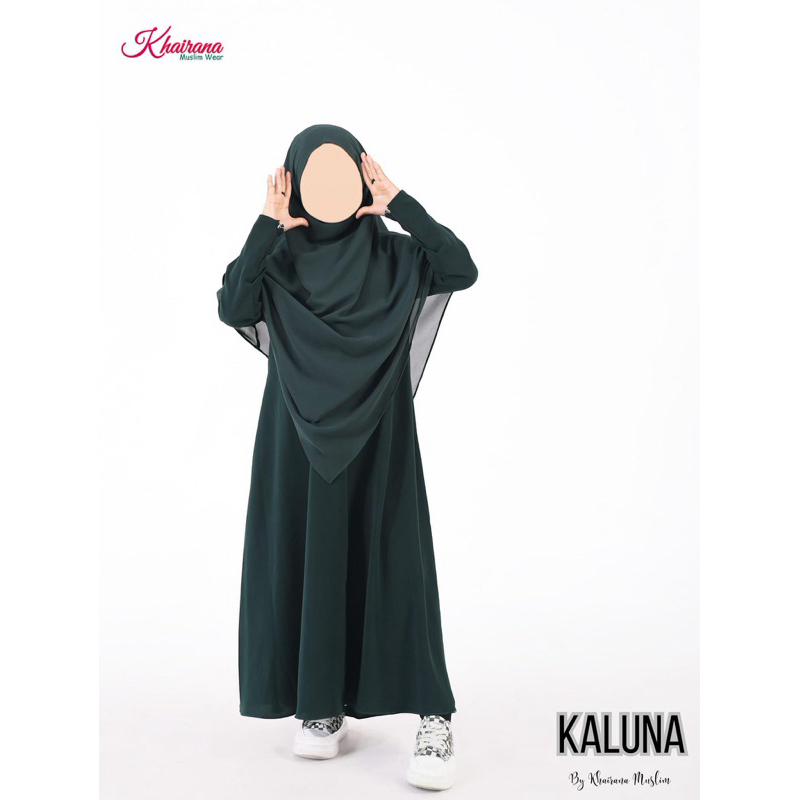 Gamis anak Kaluna by Khairana Emerald size 8