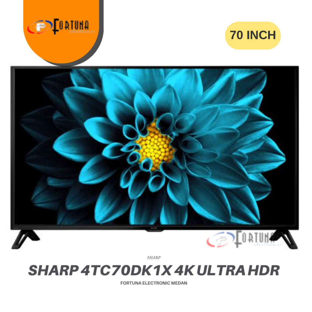 SHARP 4TC70DK1X - SMART ANDROID TV 70 INCH 4K HDR 4T C70DK1 4T MEDAN