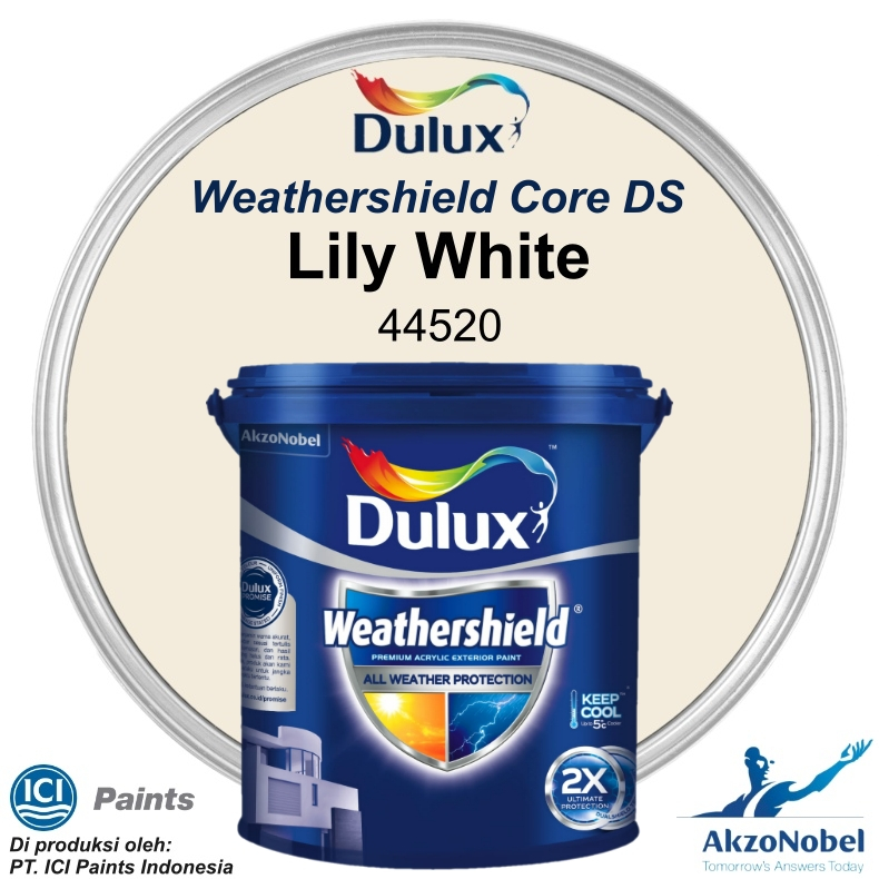 CAT DULUX WEATHERSHIELD 2.5 LT - LILY WHITE 44520