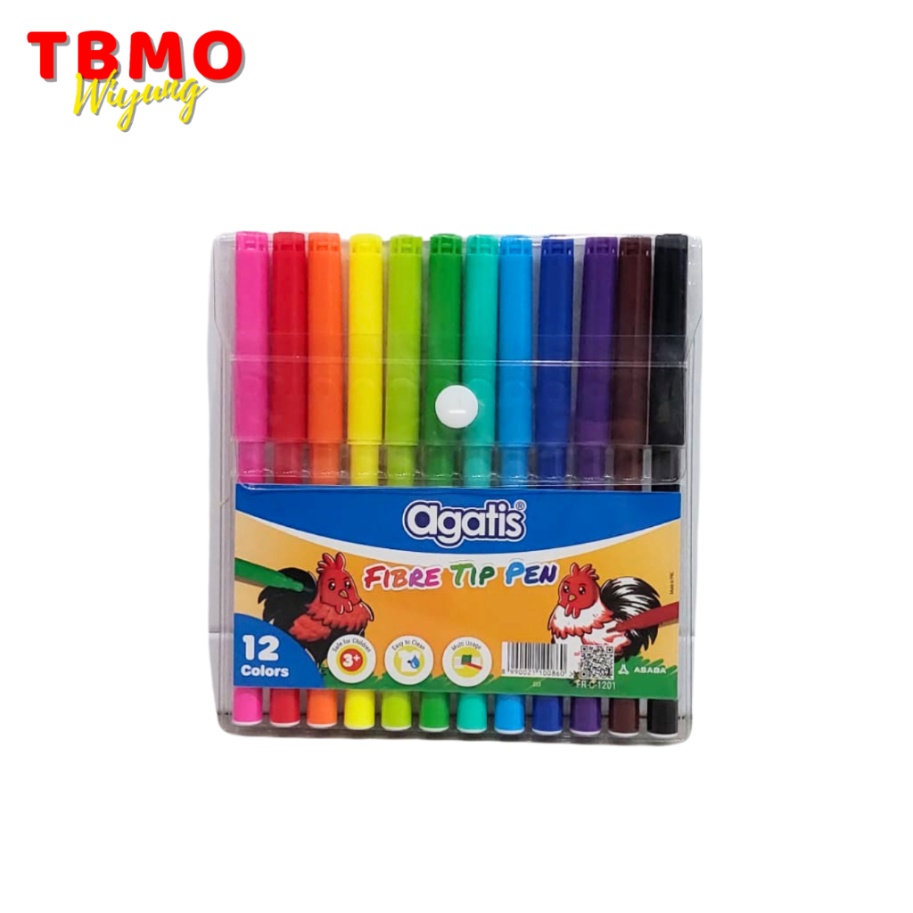 

TBMO Agatis Fibre Tip Pen / Spidol Warna Kecil 12 Warna C-1201-B