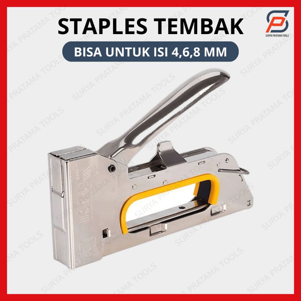 

Staples Tembak Staple Gun Tacker Steples Stapler Hekter Jok Motor Sofa Kulit