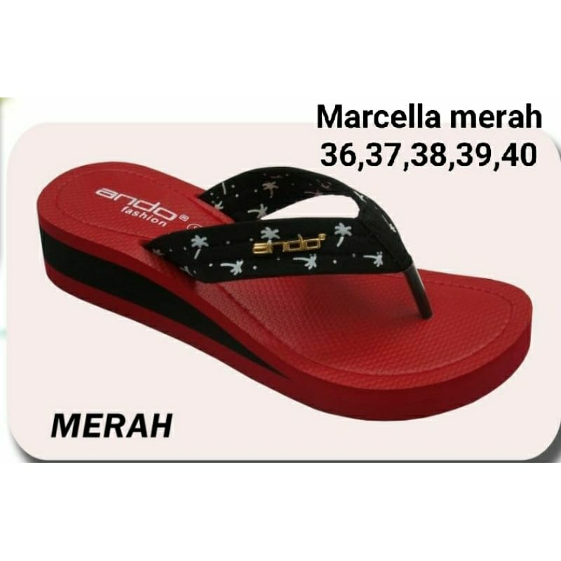 SANDAL HAK TINGGI WANITA WADGES JEPIT ANDO ORIGINAL 100% TERBARU DAN TERMURAH SANDAL ANDO Sandal And