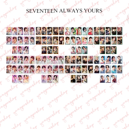 [PO / SET] SEVENTEEN ALWAYS YOURS JAPAN PHOTOCARD FAN MADE UNOFFICIAL YANGPASHOP SVTN GREETINGS MING