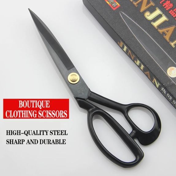 

JINJIAN Gunting Bahan Kain Baja Jin Jian Hitam Tailor Scissors CAIFENGJIAN Best Quality