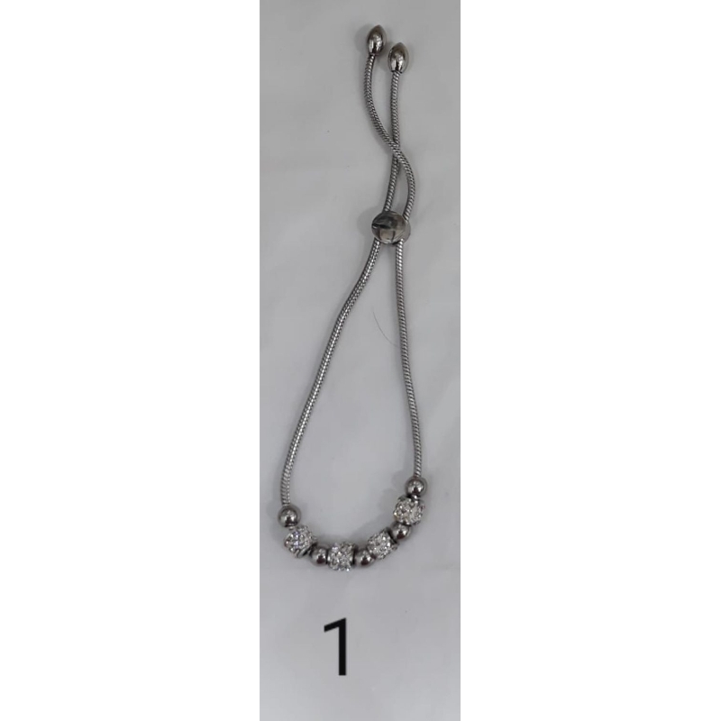 Gelang Serut Titanium Silver