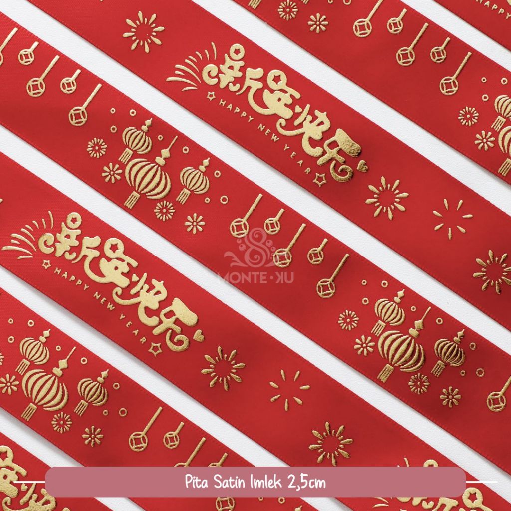 

Pita Imlek Sincia Chinese New Year Pita Emboss Imlek Per yard Murah bisa Instan COD / GOSEND