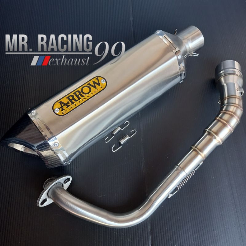 Knalpot ARROW Carbon Nmax155 - Aerox 155 - ADV 150 - ADV 160 - PCX160 -Vario125 -Vario160 Full Syste