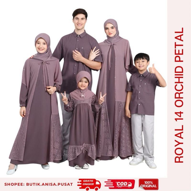 GAB - ETHICA ROYAL 14 ORCHID PETAL Sarimbit Keluarga 2024 Gamis Kagumi 308 Kagumi Kids 159 Koko Kahf