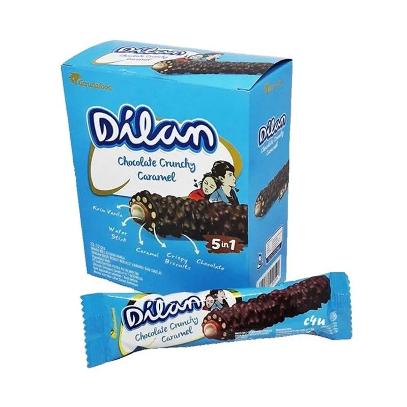

DILAN Chocolate Crunchy Caramel Mini Pack Kemasan Baru Pouch 95g