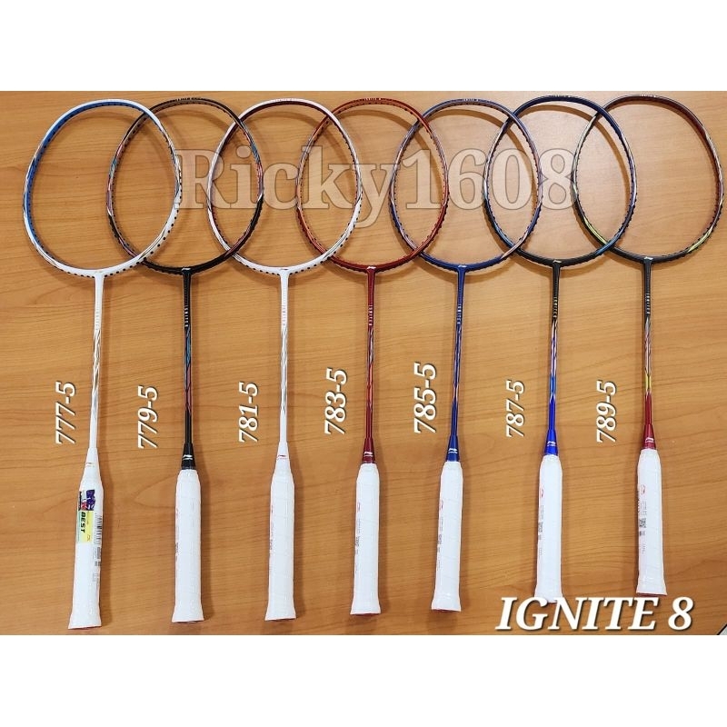 RAKET BADMINTON LINING IGNITE 8 SPEED RACKET HEAD HEAVY 77 gram 30 Lbs ORIGINAL LINING