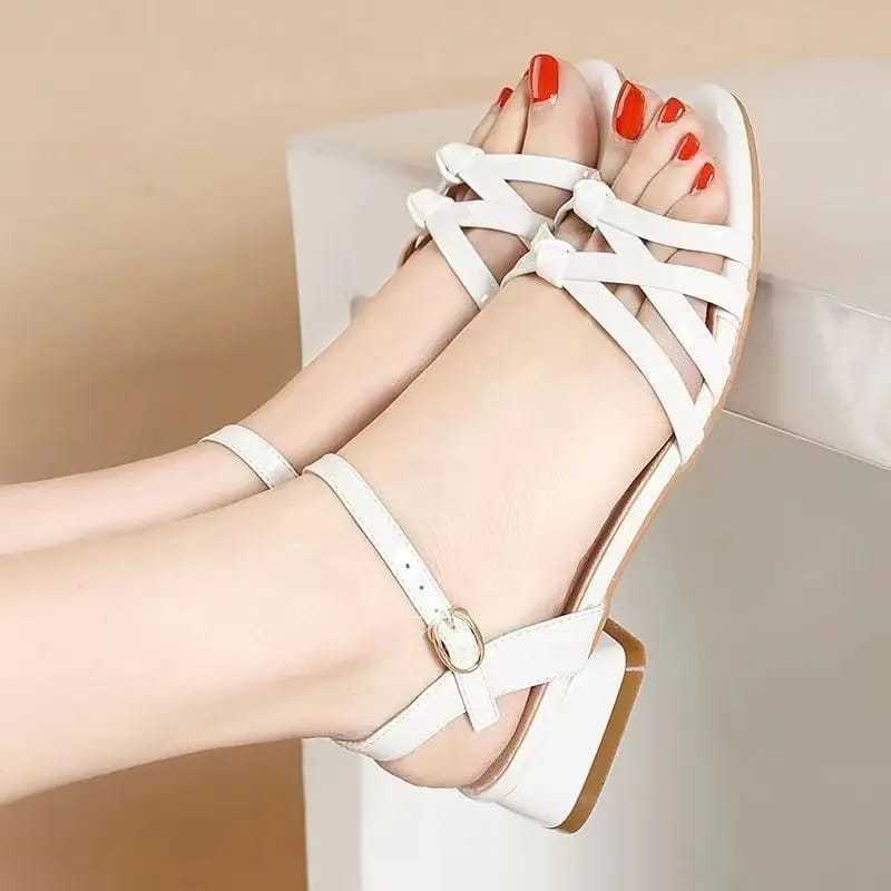 Grade Ori Sandal Heels Wanita Hak Tahu Dania Gladiator 3Cm
