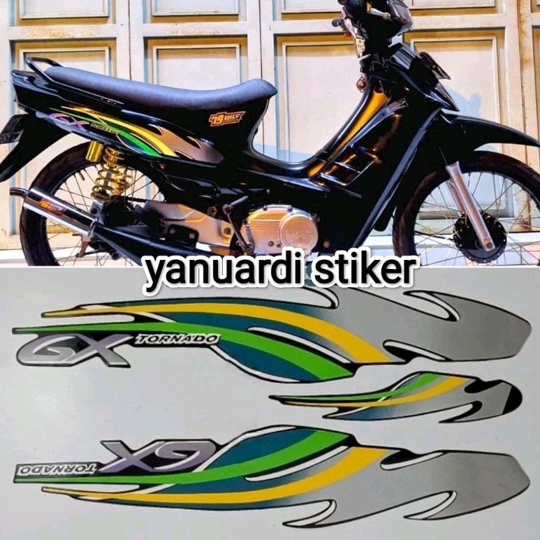 STRIPING STIKER LIST BODI MOTOR STANDAR SUZUKI TORNADO GX STIKER TORNADO GX 1998 READY STOK