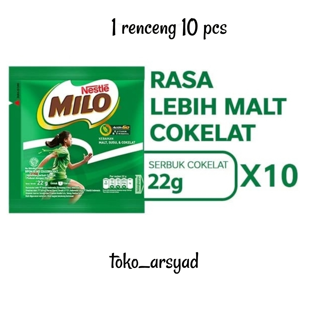 

Milo Activ Go Renceng 10 pcs x 22 gr