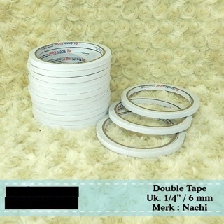 

Double Tape Nachi 6mm 10 yard Selotip Bolak balik