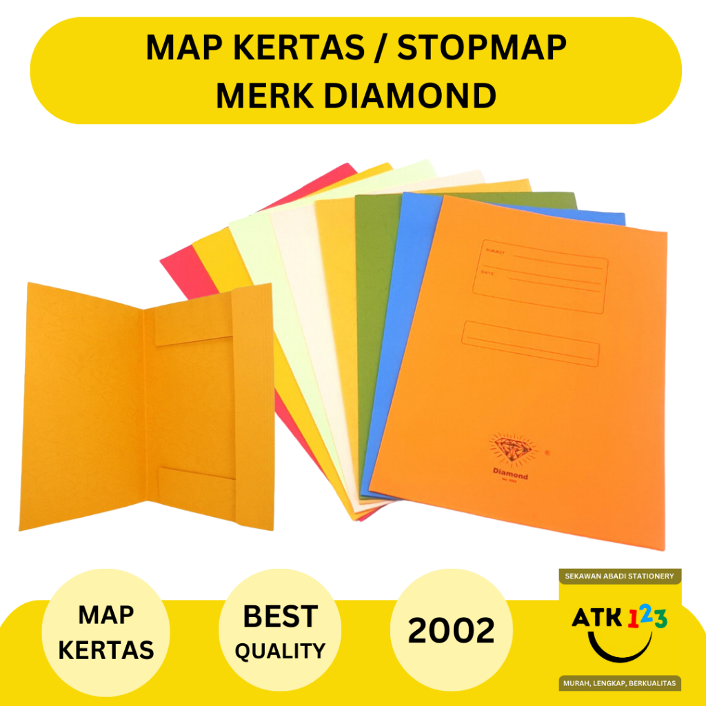 

Stopmap / Map Kertas Tebal Folio Merk Diamond