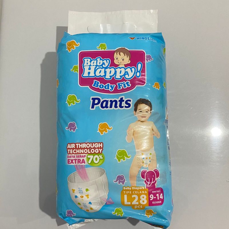 Baby Happy Pants L28 / Pampers Popok Baby Happy ukuran L isi 28