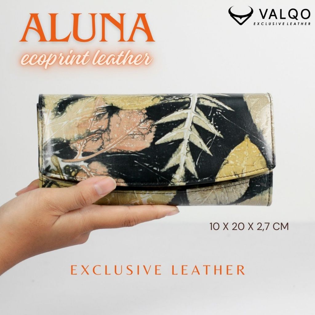 VALQO ALUNA Dompet kulit Kulit Sapi Dompet Wanita Panjang Kartu Foto
