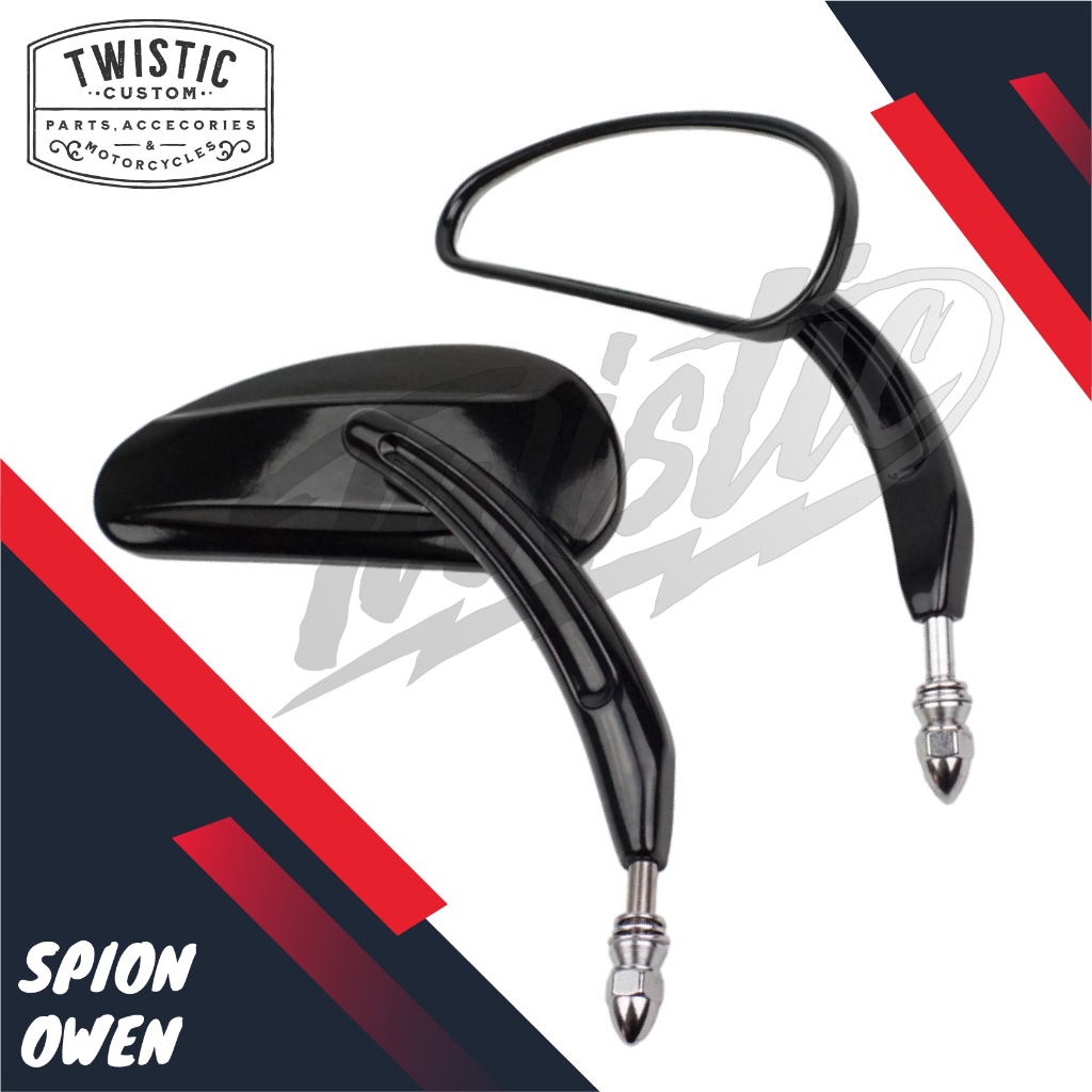 Spion Oval Owen Motor Harley Davidson Benelli EVO EFI Keeway Custom