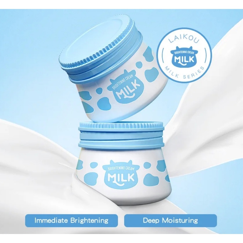 Original Laikou 100 Grm Cream Susu Nicotinamide Pencerah Pelembut Pelembab Kulit Wajah